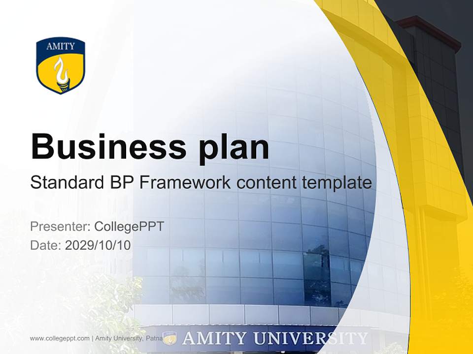 Amity University, Patna Competition/Entrepreneurship Contest PPT Template4:3 ratio PPT effect preview image9
