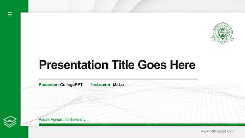 Assam Agricultural University Thesis Proposal/Graduation Defense PPT Template