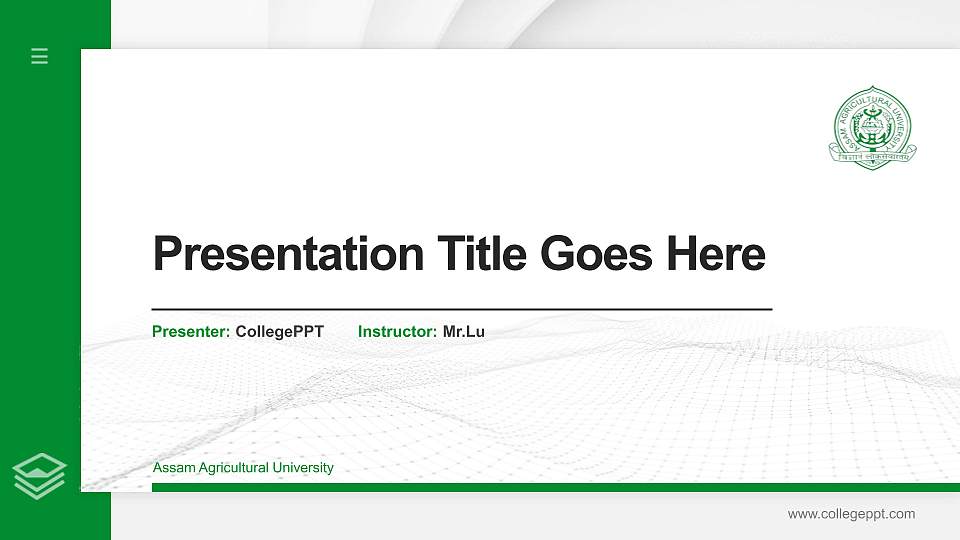Assam Agricultural University Thesis Proposal/Graduation Defense PPT Template16:9 ratio PPT effect preview image