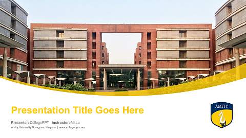 Amity University Gurugram, Haryana Course/Courseware Creation PPT Template