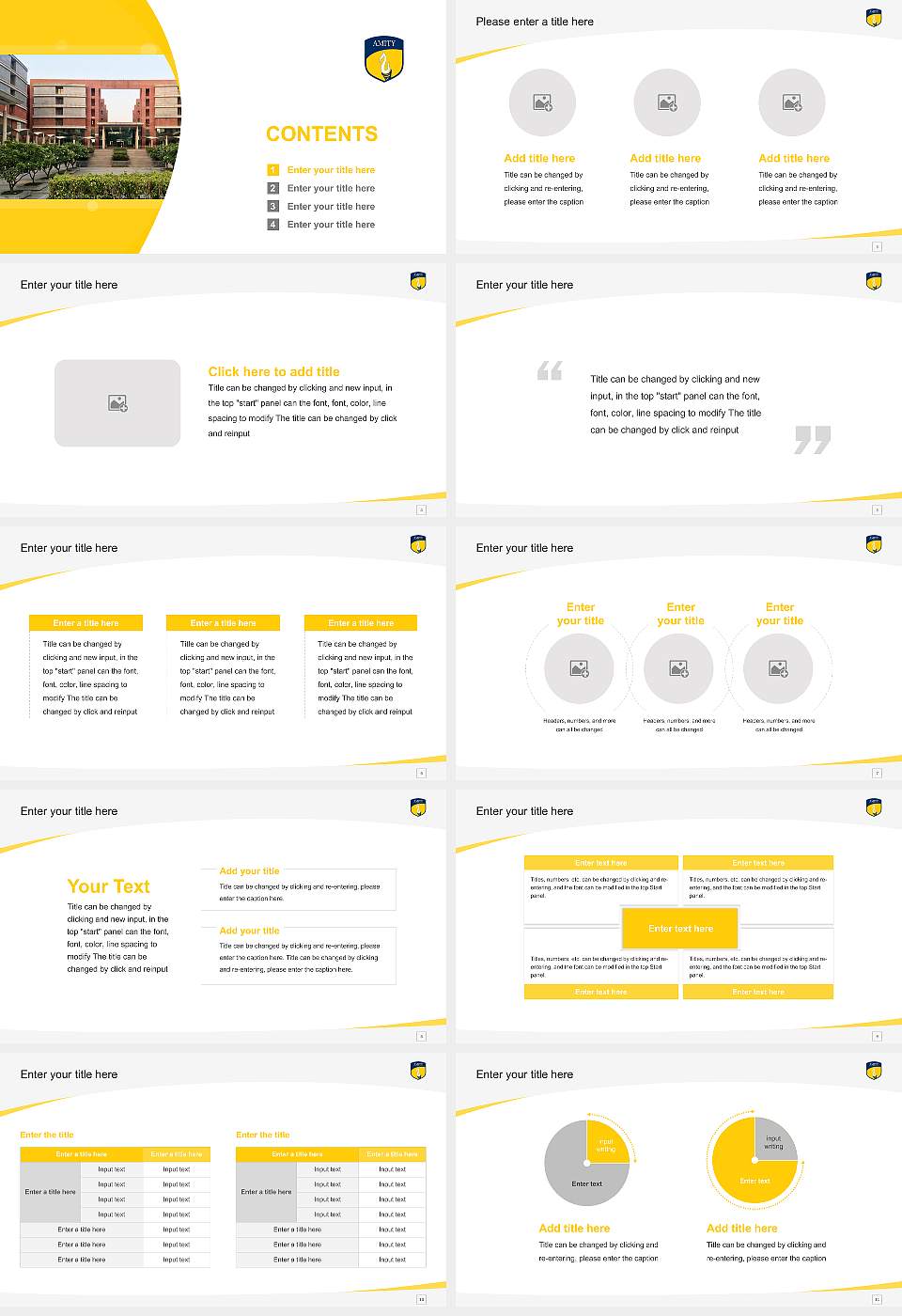 Amity University Gurugram, Haryana Course/Courseware Creation PPT Template16:9 ratio PPT effect preview image2