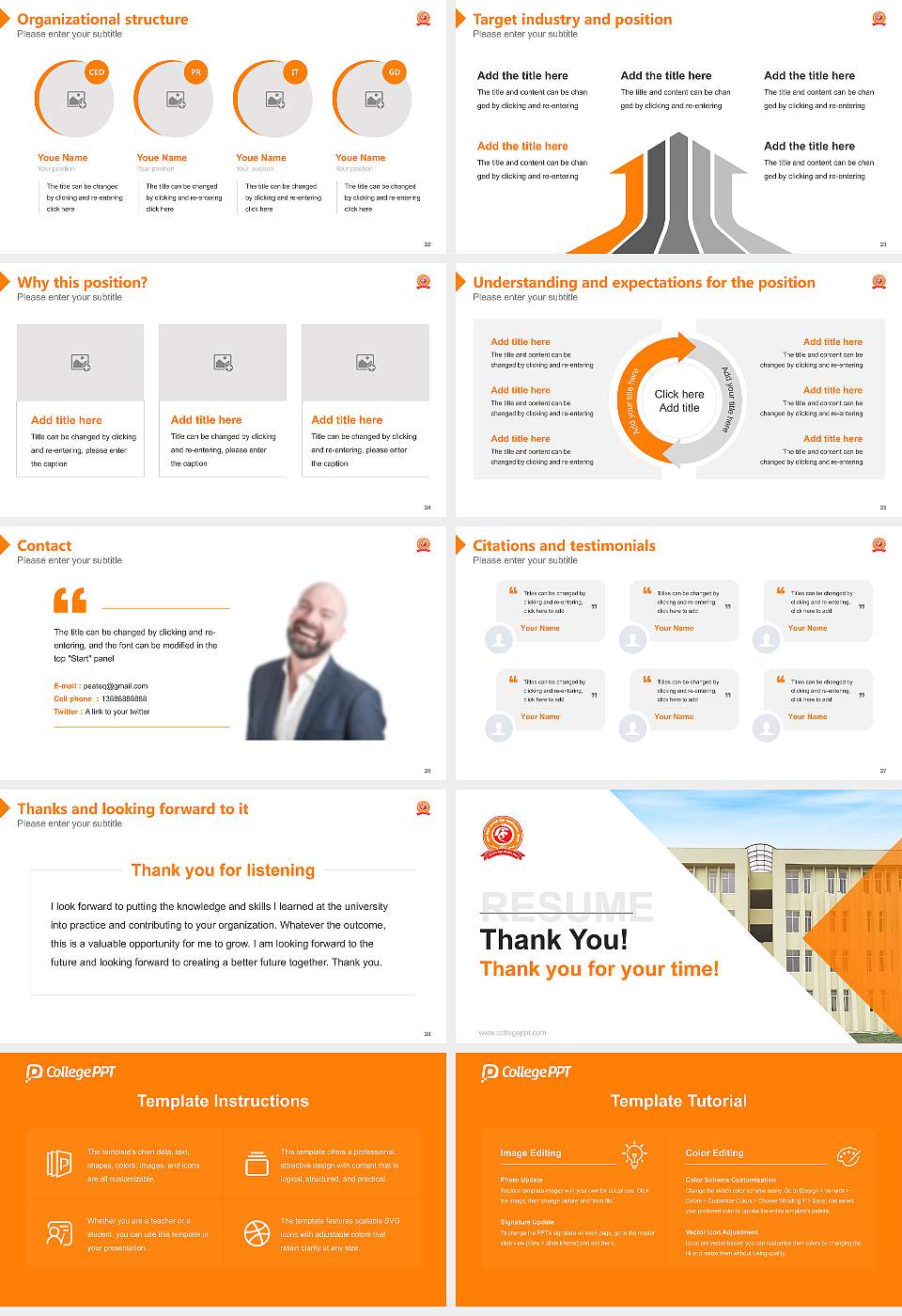 Atal Bihari Vajpai Hindi Vishwavidyalaya Resume PPT Template16:9 ratio PPT effect preview image4