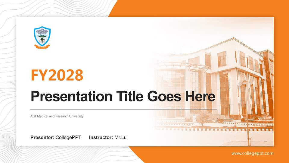 Atal Medical and Research University Academic Presentation/Research Findings Report PPT Template16:9 ratio PPT effect preview image