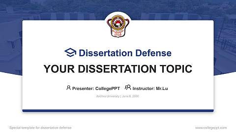 Andhra University Graduation Thesis Defense PPT Template