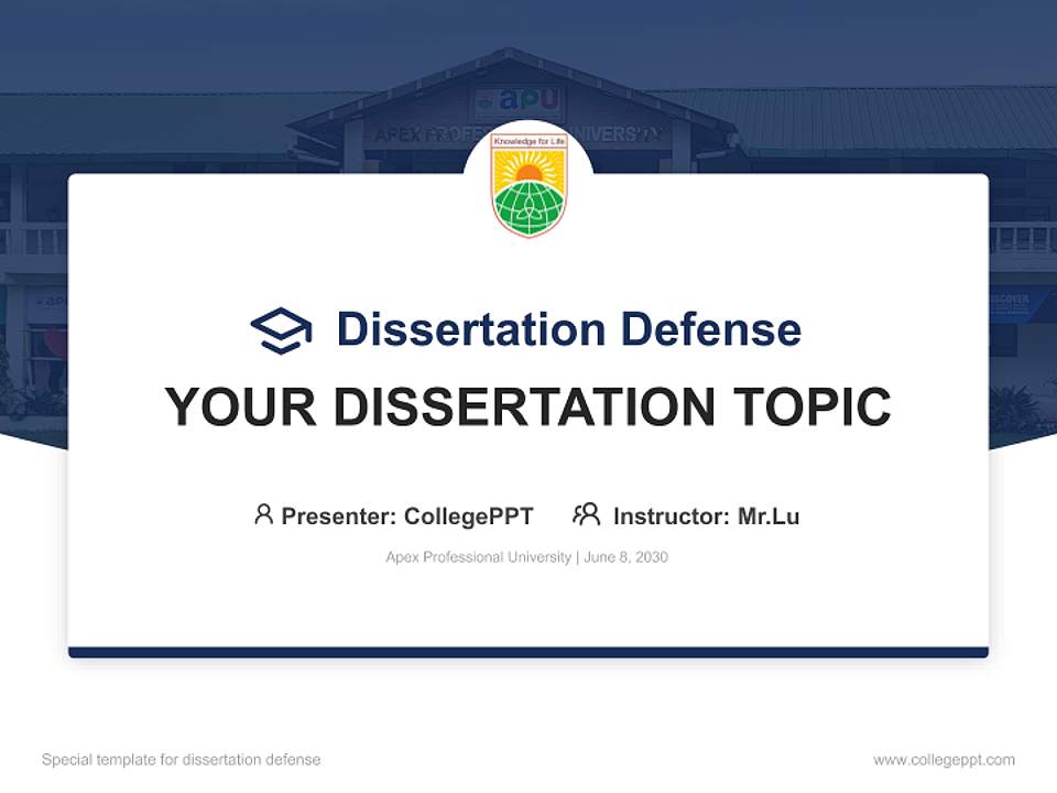 Apex Professional University Graduation Thesis Defense PPT Template4:3 ratio PPT effect preview image7