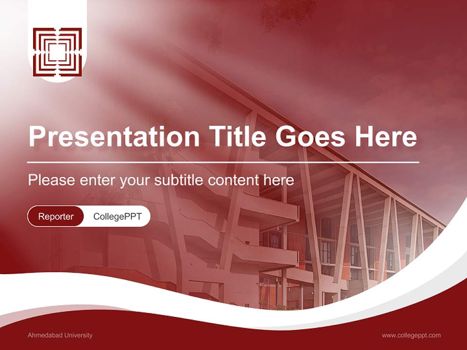 Ahmedabad University Lecture Sharing and Networking Event PPT Template4:3 ratio PPT effect preview image4