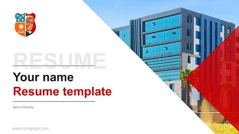 Apex University Resume PPT Template
