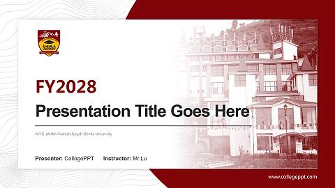 A.P.G. (Alakh Prakash Goyal) Shimla University Academic Presentation/Research Findings Report PPT Template