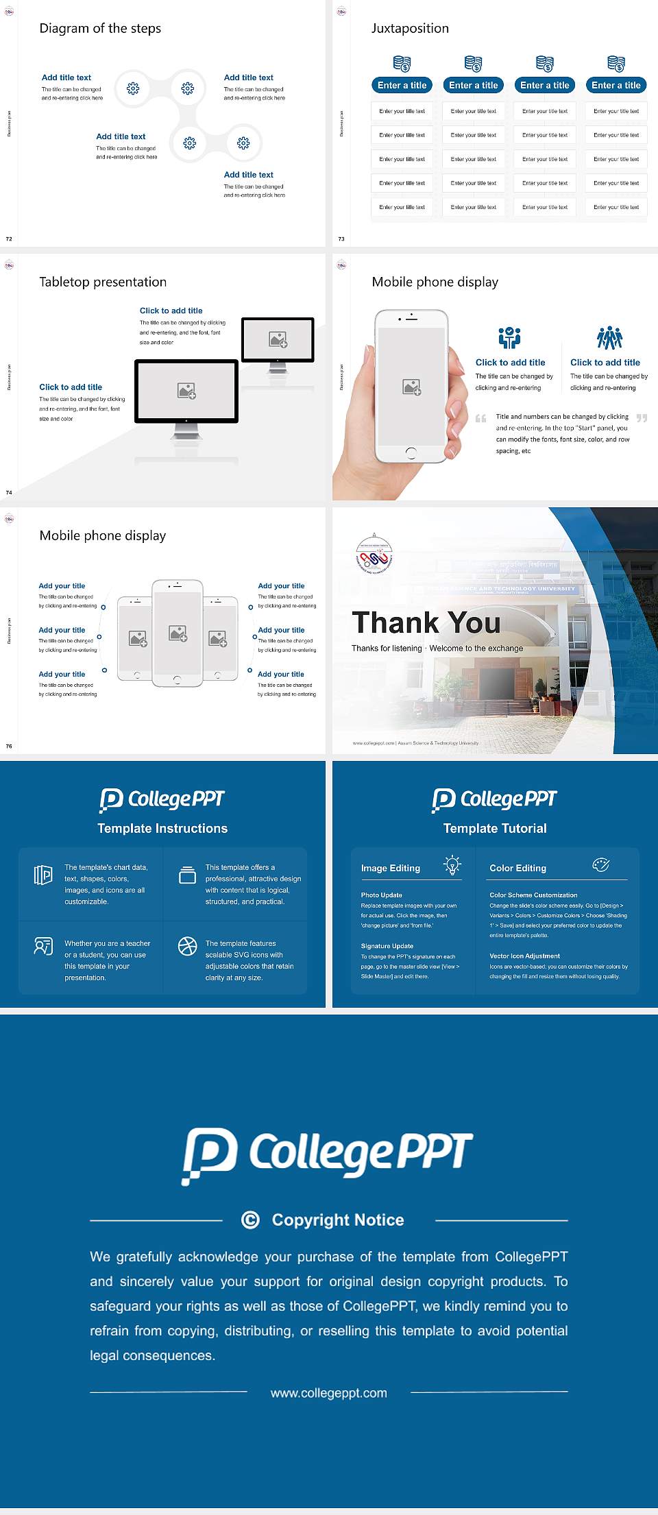 Assam Science & Technology University Competition/Entrepreneurship Contest PPT Template4:3 ratio PPT effect preview image9