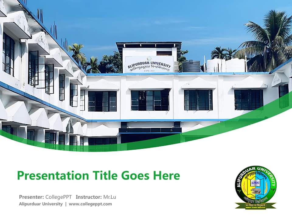 Alipurduar University Course/Courseware Creation PPT Template4:3 ratio PPT effect preview image5
