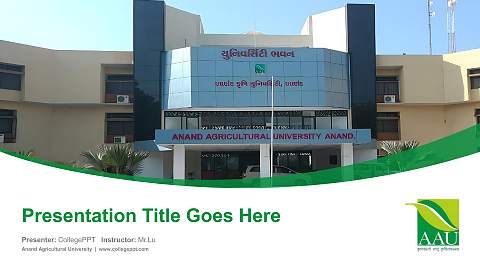 Anand Agricultural University Course/Courseware Creation PPT Template