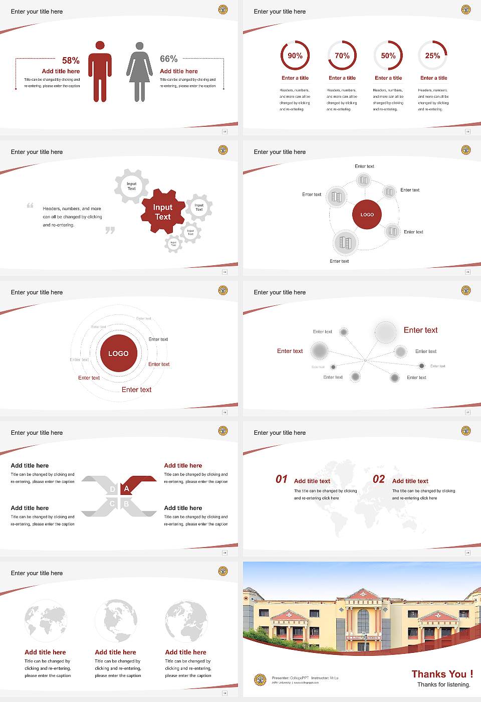 AIPH University Course/Courseware Creation PPT Template16:9 ratio PPT effect preview image4
