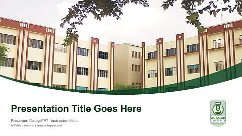 Al-Falah University Course/Courseware Creation PPT Template