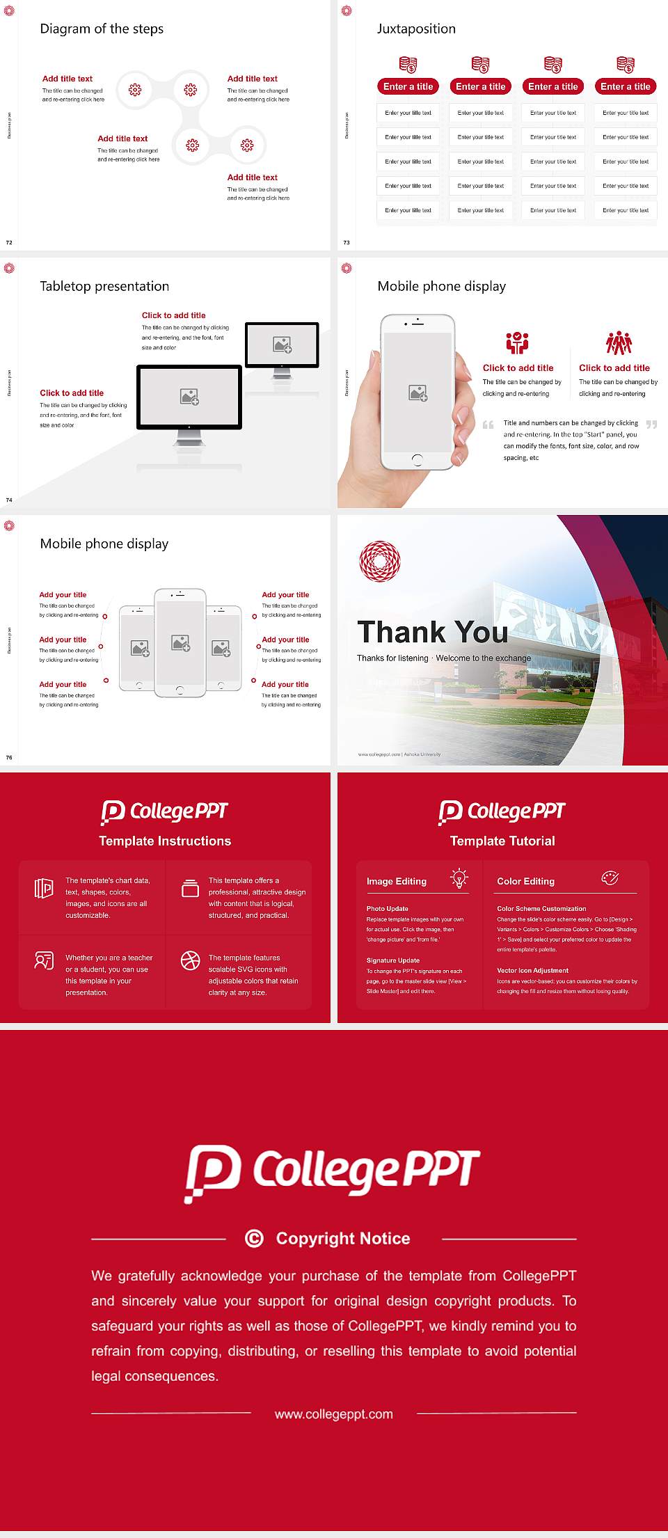 Ashoka University Competition/Entrepreneurship Contest PPT Template4:3 ratio PPT effect preview image9