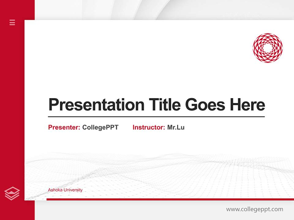 Ashoka University Thesis Proposal/Graduation Defense PPT Template4:3 ratio PPT effect preview image5
