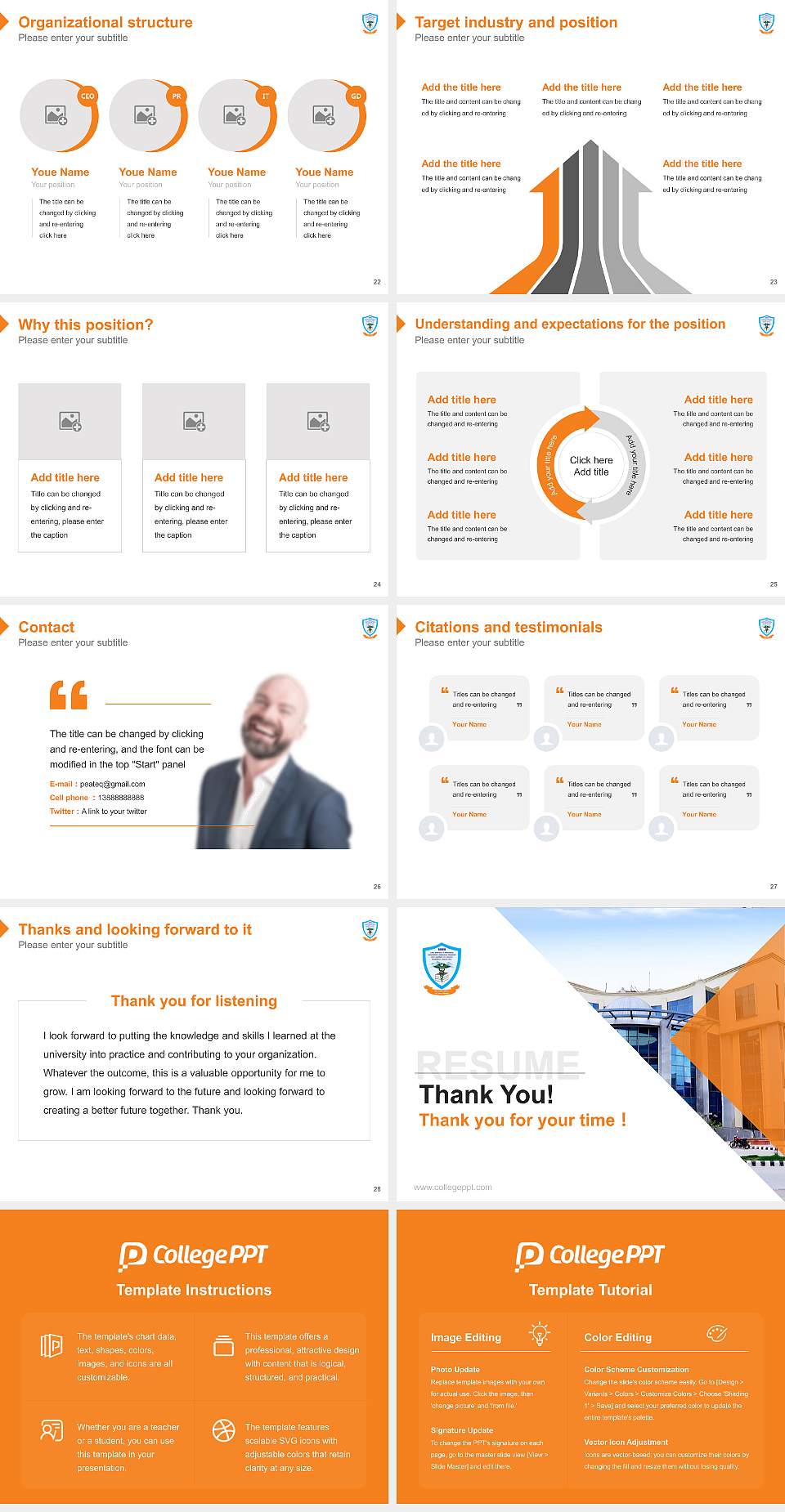 Atal Medical and Research University Resume PPT Template4:3 ratio PPT effect preview image4