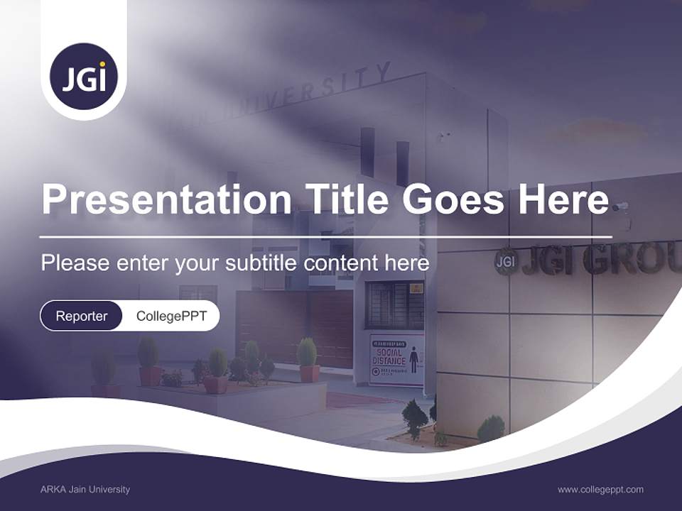 ARKA Jain University Lecture Sharing and Networking Event PPT Template4:3 ratio PPT effect preview image4