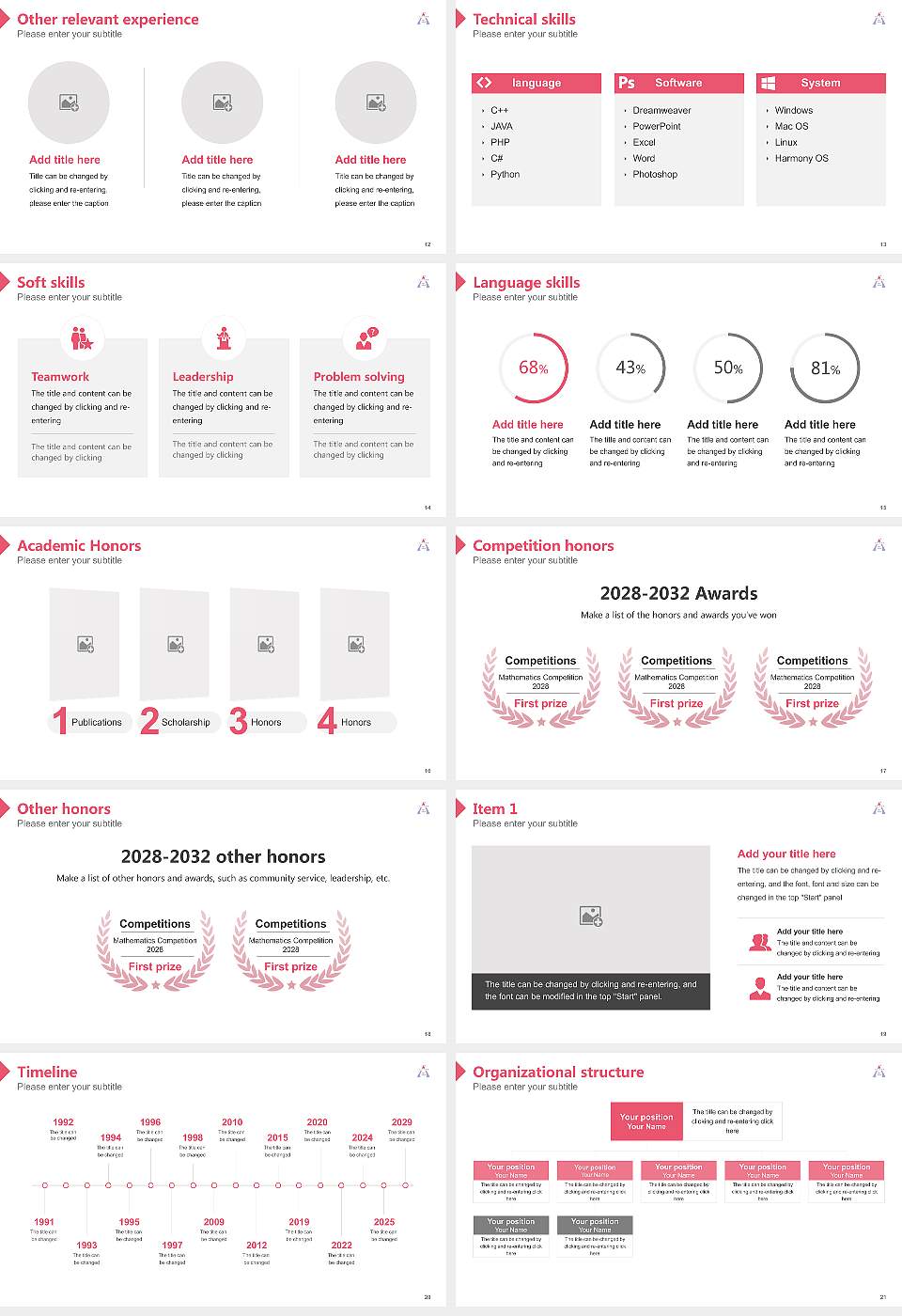 Aurora Higher Education & Research Academy Resume PPT Template16:9 ratio PPT effect preview image3