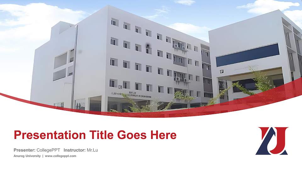 Anurag University Course/Courseware Creation PPT Template16:9 ratio PPT effect preview image