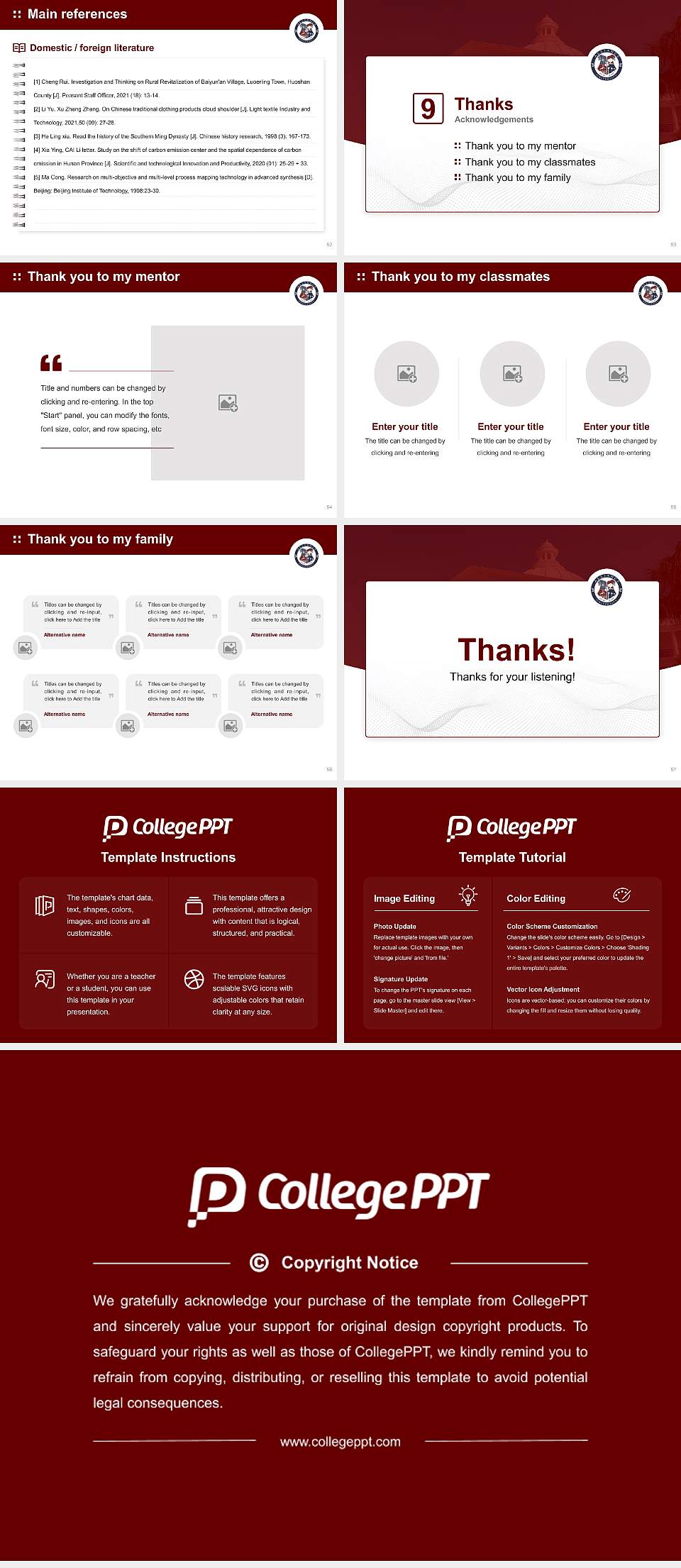 Alliance University Graduation Thesis Defense PPT Template4:3 ratio PPT effect preview image7