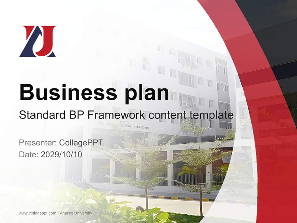 Anurag University Competition/Entrepreneurship Contest PPT Template4:3 ratio PPT effect preview image9