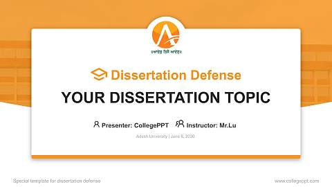Adesh University Graduation Thesis Defense PPT Template