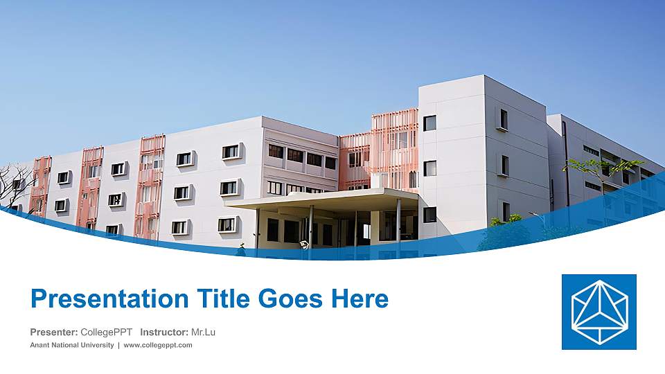 Anant National University Course/Courseware Creation PPT Template16:9 ratio PPT effect preview image