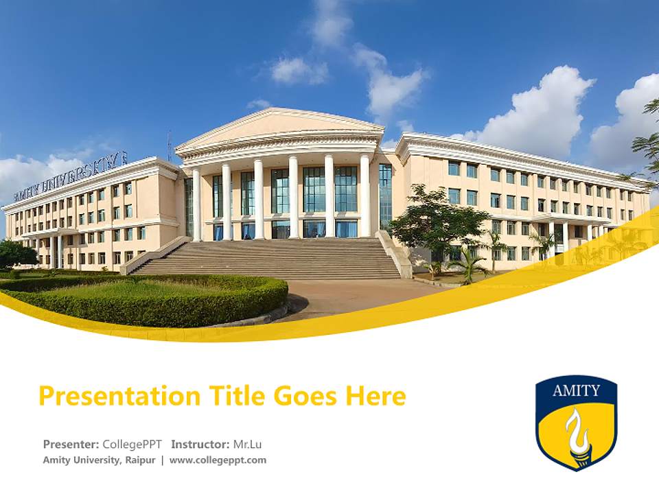 Amity University, Raipur Course/Courseware Creation PPT Template4:3 ratio PPT effect preview image5
