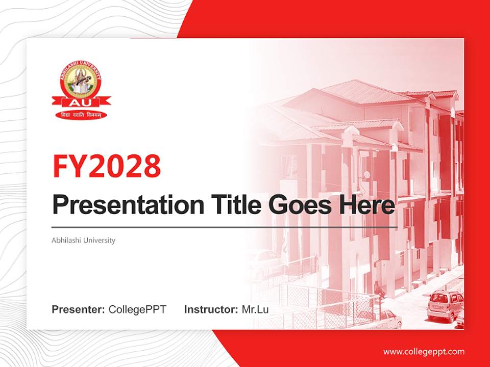 Abhilashi University Academic Presentation/Research Findings Report PPT Template4:3 ratio PPT effect preview image5