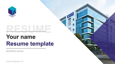 ATLAS SkillTech University Resume PPT Template