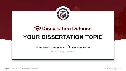 Alliance University Graduation Thesis Defense PPT Template