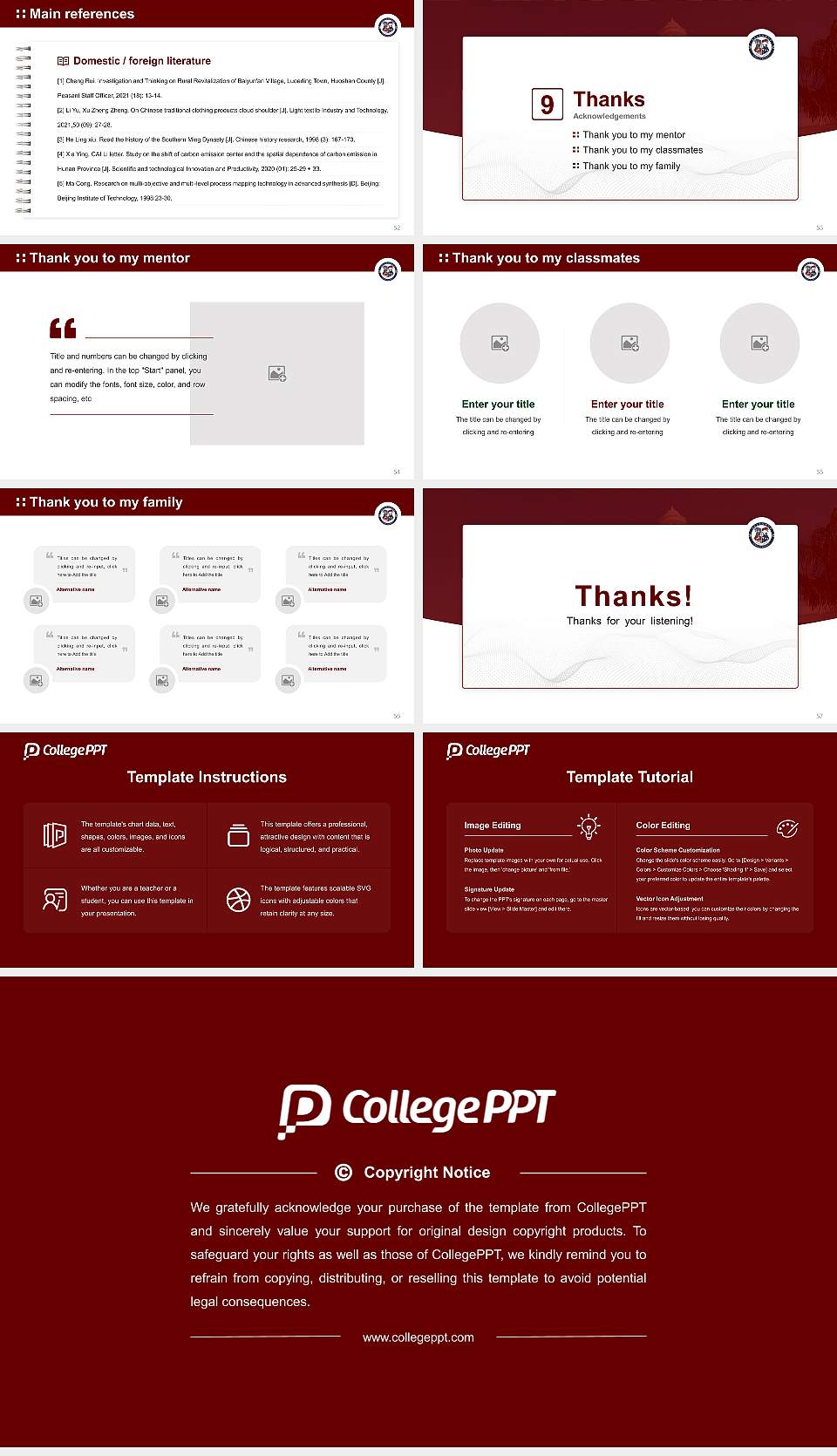 Alliance University Graduation Thesis Defense PPT Template16:9 ratio PPT effect preview image7