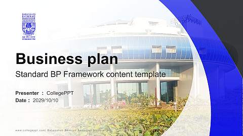 Babasaheb Bhimrao Ambedkar University Competition/Entrepreneurship Contest PPT Template