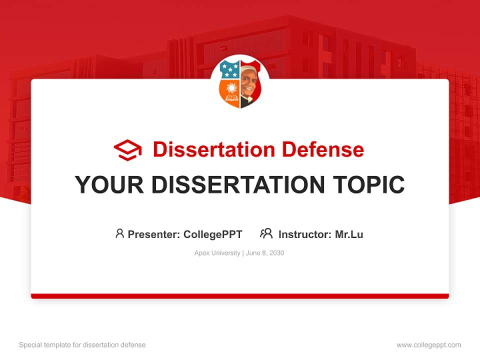 Apex University Graduation Thesis Defense PPT Template4:3 ratio PPT effect preview image7
