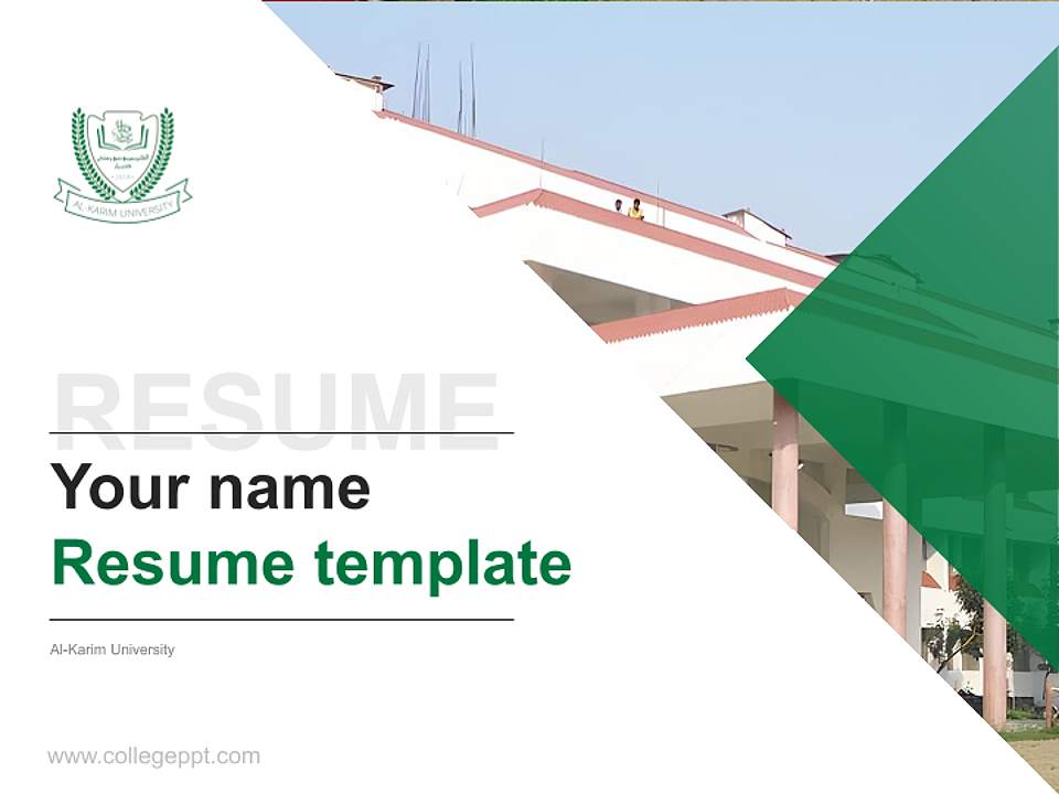 Al-Karim University Resume PPT Template4:3 ratio PPT effect preview image5
