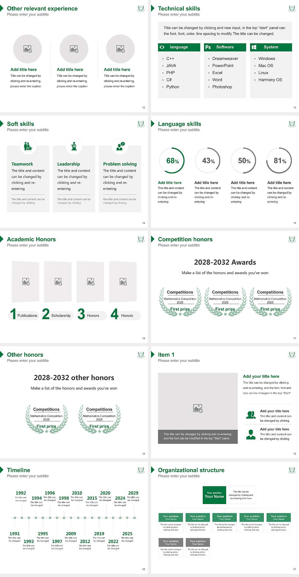 Al-Karim University Resume PPT Template4:3 ratio PPT effect preview image3