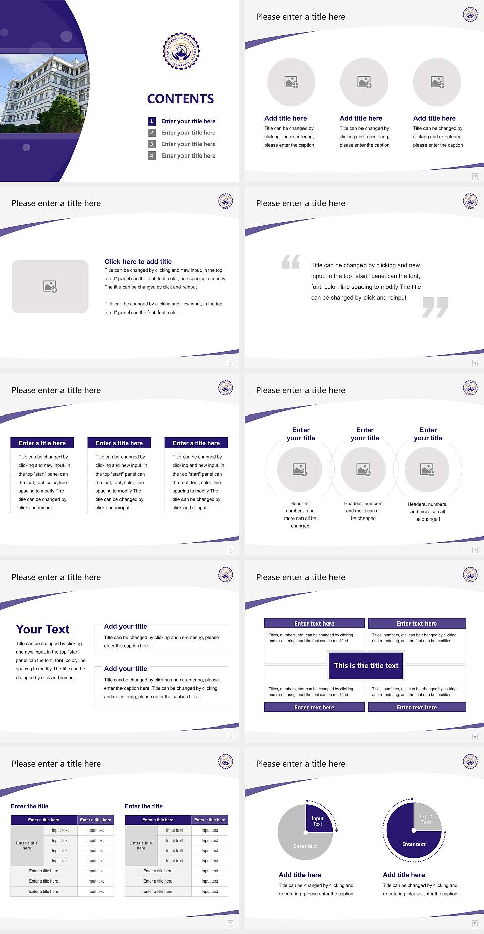 Asian International University Course/Courseware Creation PPT Template4:3 ratio PPT effect preview image2