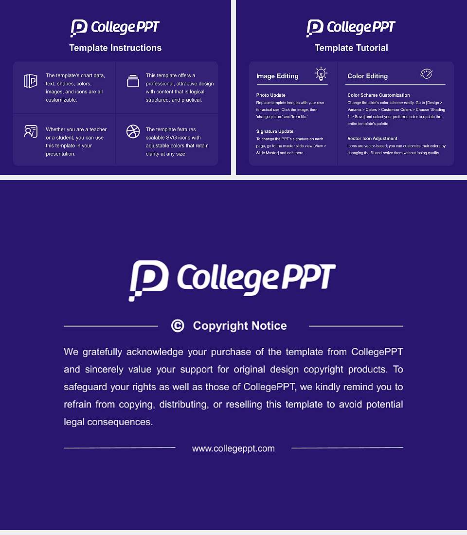 Asian International University Course/Courseware Creation PPT Template4:3 ratio PPT effect preview image5