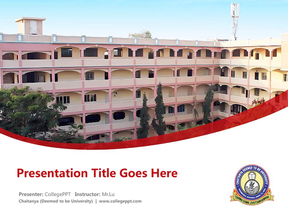 Chaitanya (Deemed to be University) Course/Courseware Creation PPT Template4:3 ratio PPT effect preview image5