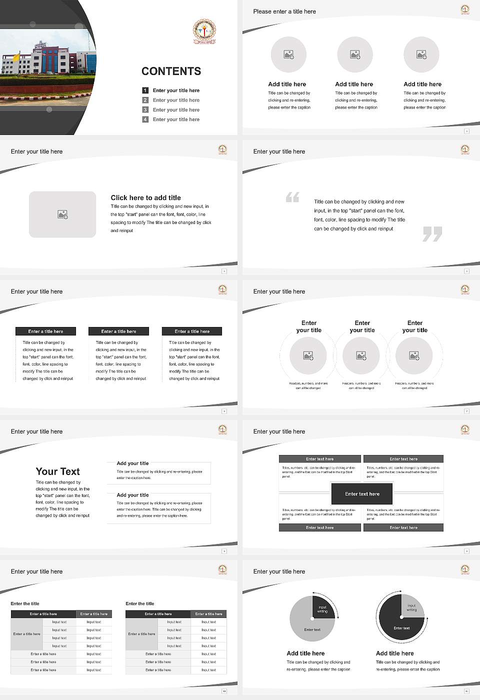 Bhagwant University Course/Courseware Creation PPT Template16:9 ratio PPT effect preview image2