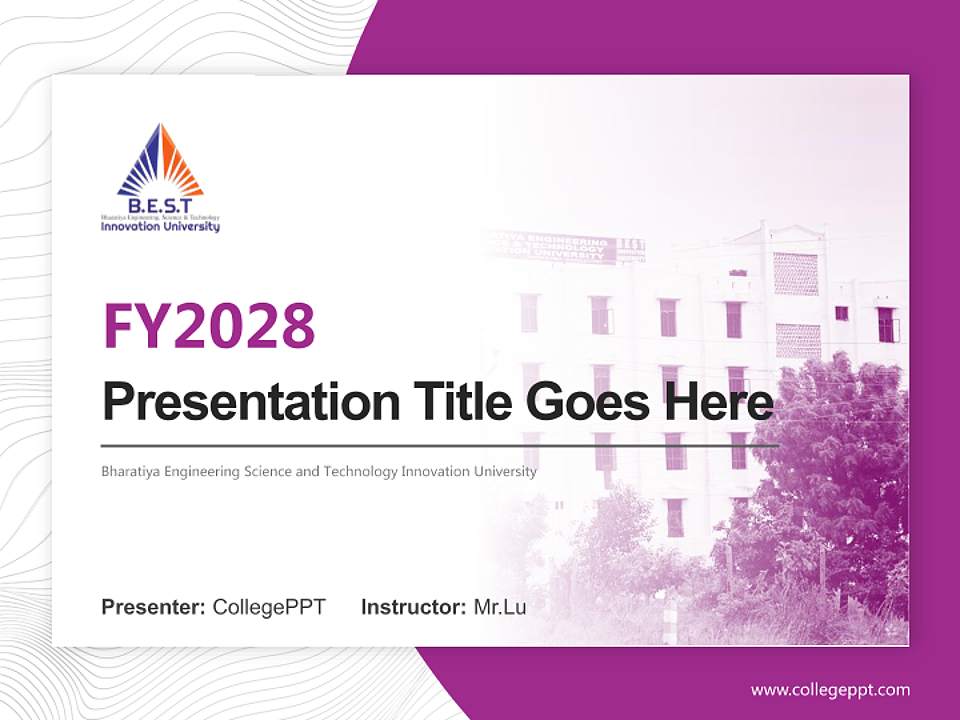 Bharatiya Engineering Science and Technology Innovation University Academic Presentation/Research Findings Report PPT Template4:3 ratio PPT effect preview image5