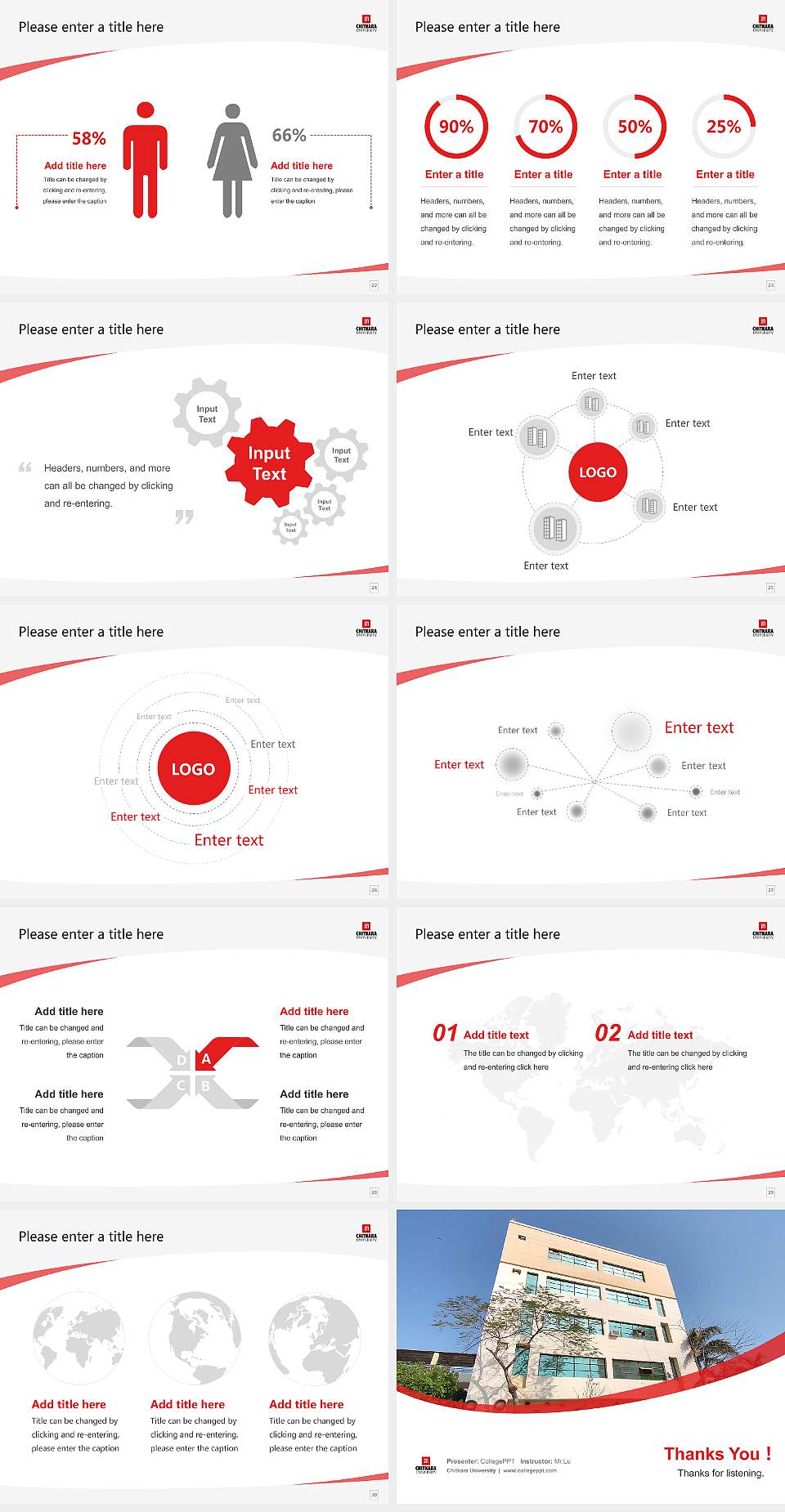 Chitkara University Course/Courseware Creation PPT Template4:3 ratio PPT effect preview image4