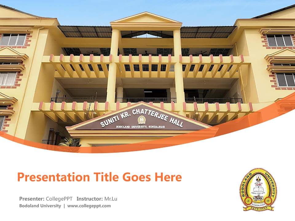 Bodoland University Course/Courseware Creation PPT Template4:3 ratio PPT effect preview image5