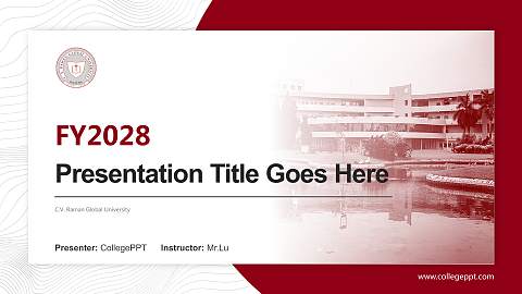 C.V. Raman Global University Academic Presentation/Research Findings Report PPT Template