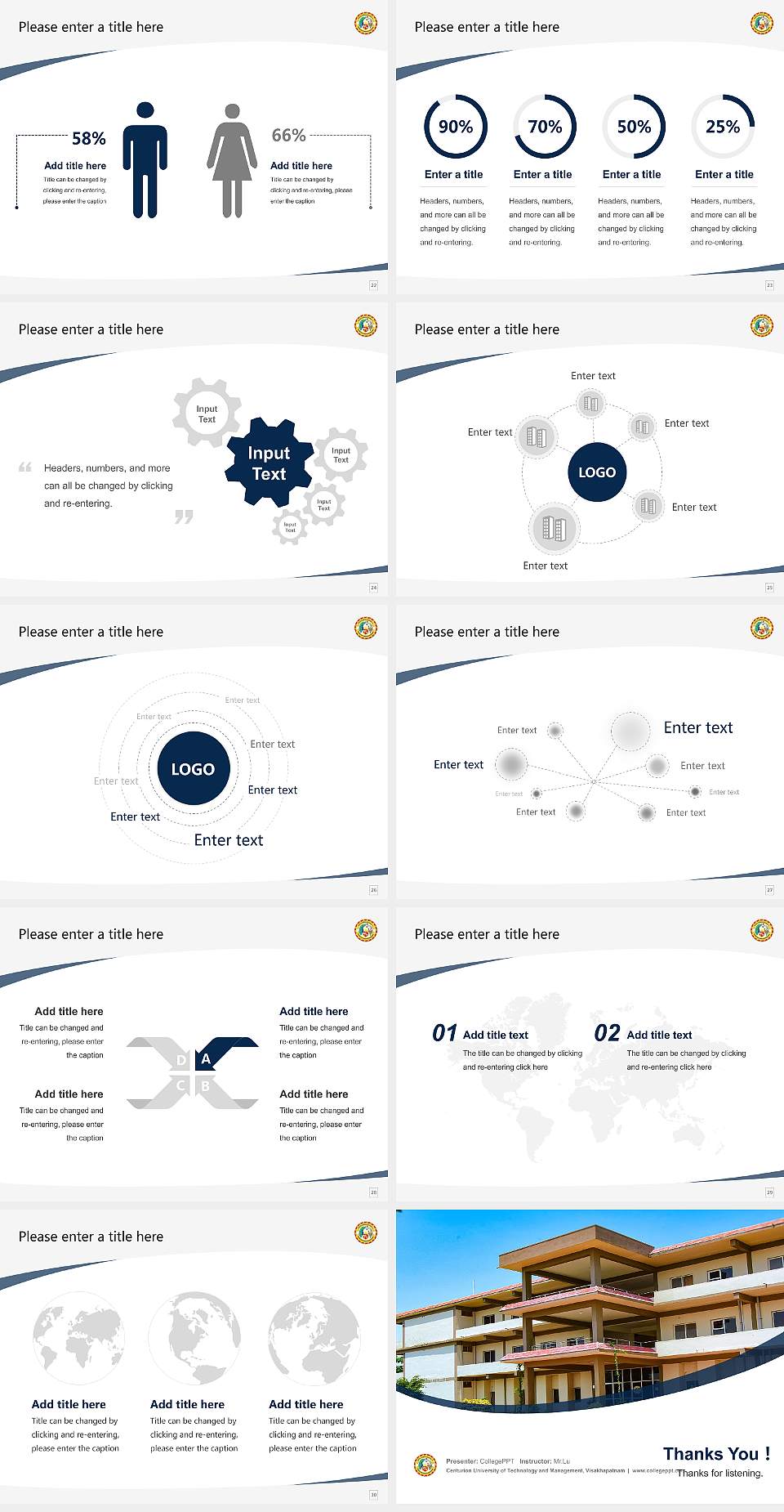 Centurion University of Technology and Management, Visakhapatnam Course/Courseware Creation PPT Template4:3 ratio PPT effect preview image4