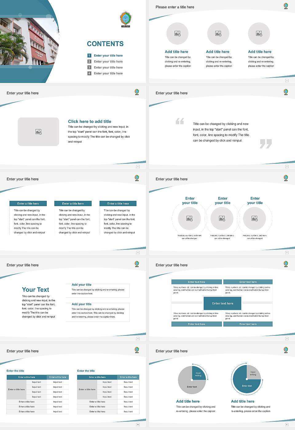 Cotton University Course/Courseware Creation PPT Template16:9 ratio PPT effect preview image2