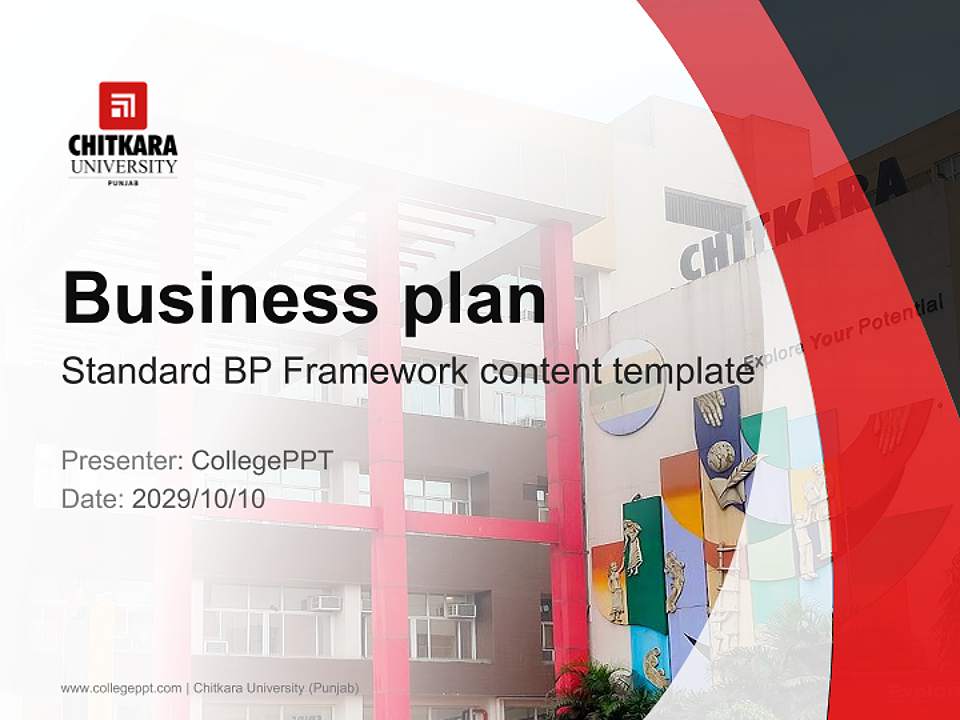 Chitkara University (Punjab) Competition/Entrepreneurship Contest PPT Template4:3 ratio PPT effect preview image9