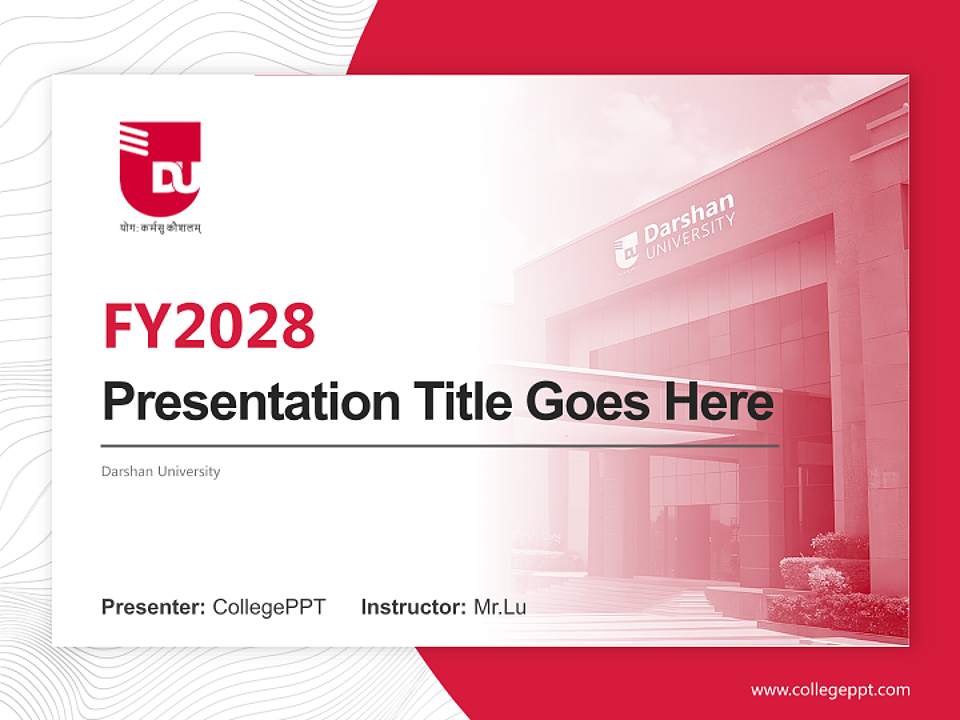 Darshan University Academic Presentation/Research Findings Report PPT Template4:3 ratio PPT effect preview image5