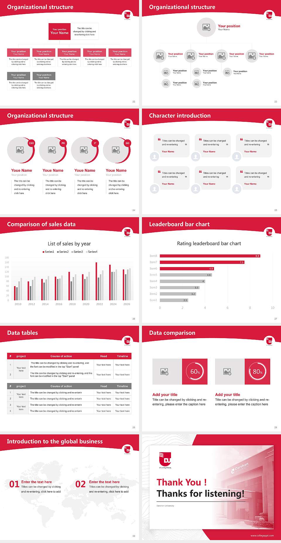 Darshan University Academic Presentation/Research Findings Report PPT Template4:3 ratio PPT effect preview image4