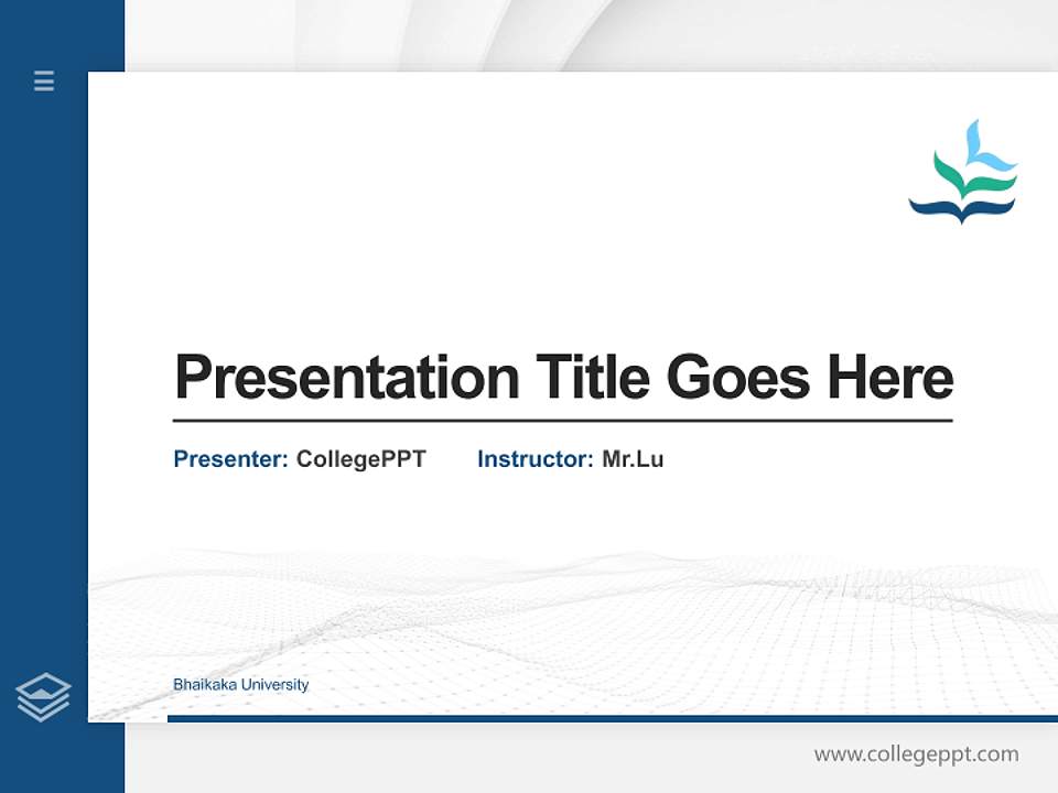 Bhaikaka University Thesis Proposal/Graduation Defense PPT Template4:3 ratio PPT effect preview image5